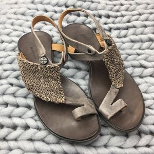 CYDWOQ DIVE Gray Leather Strap Sandal size 8